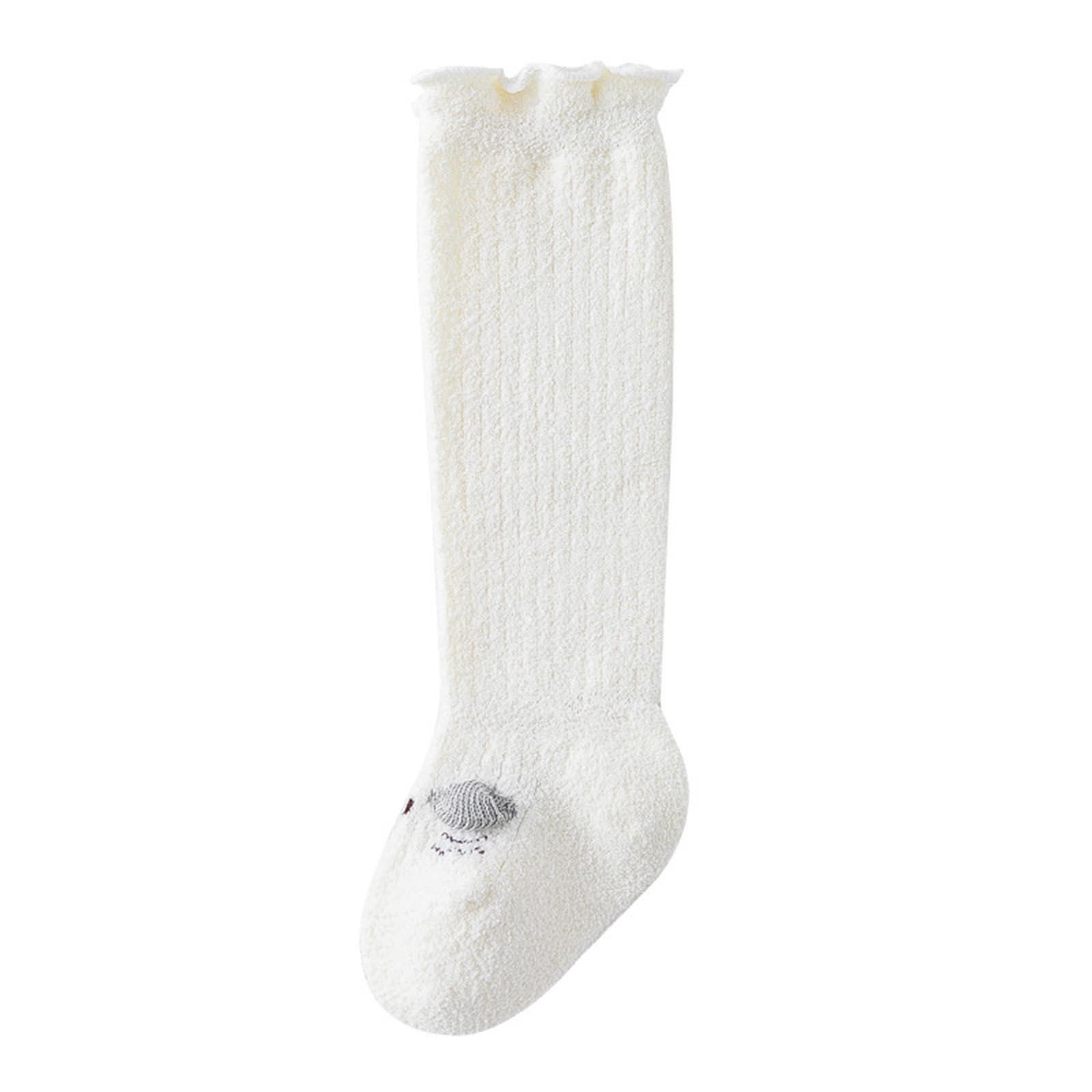 YYYTop Boys Socks 4-6 Years, Sensory Socks for Kids, Children's Solid Color Cotton Baby Newborn Cotton Socks Baby Socks Black Socks Chicken Feet Socks White $15 \u0026 Under